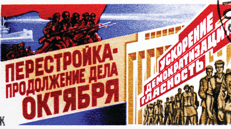 Glasnost commemorated on stamp