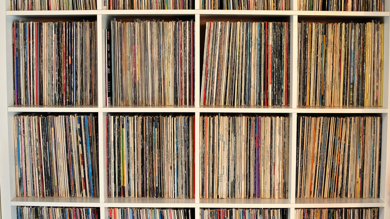 Huge shelved vinyl collection