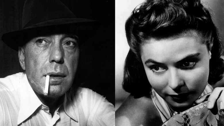 headshots of Bogie and Bergman