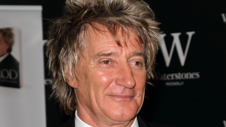 Rod Stewart grinning