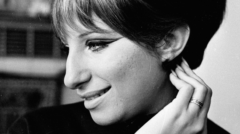 Barbra Streisand side profile
