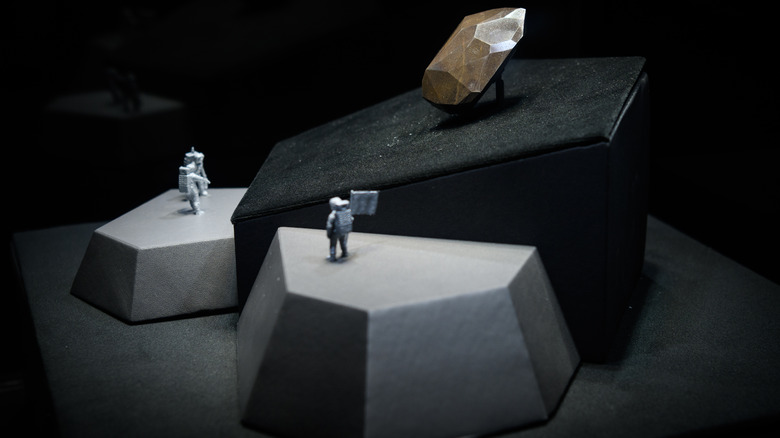 An Enigma stone display