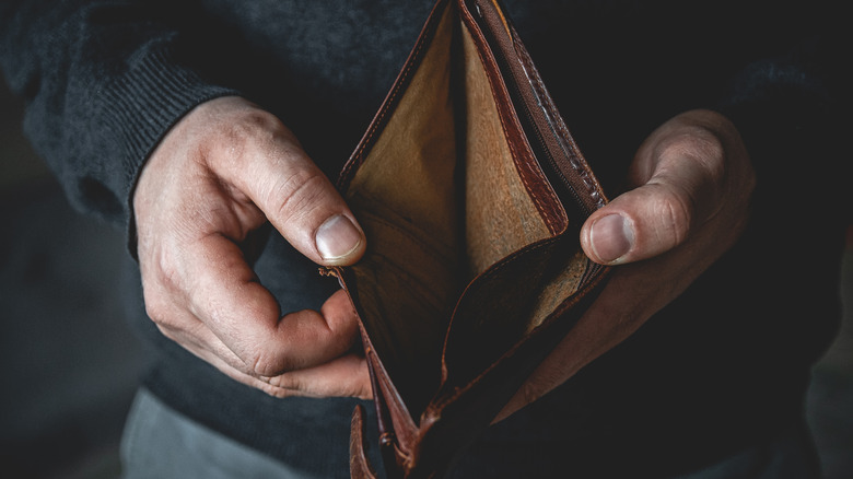 an empty wallet