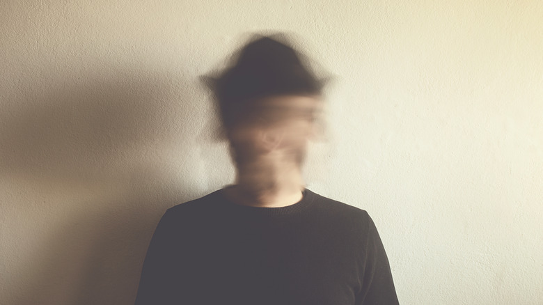 Blurred man