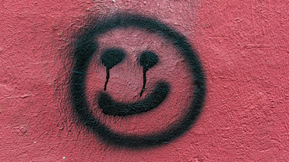 Smiley face graffiti