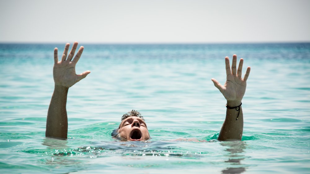 Drowning man.