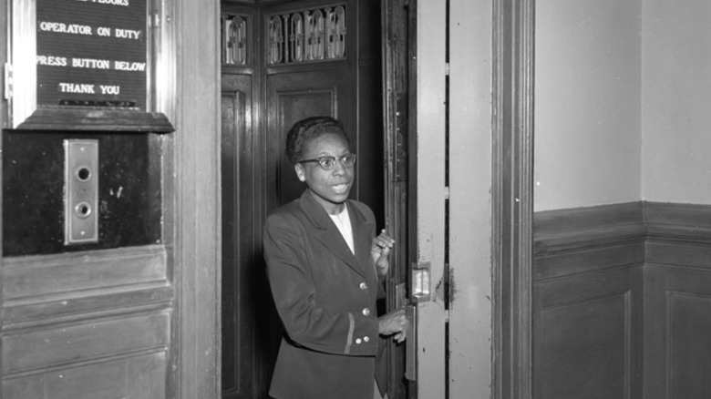 black woman elevator operator
