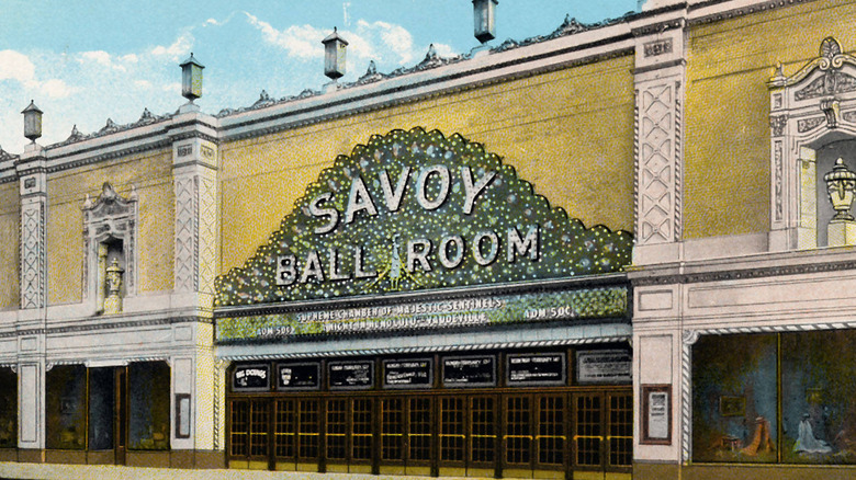 postcard Savoy Ballroom with doors, marquee