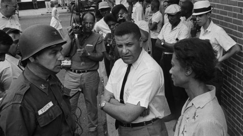Gloria Richardson stares down a member of the National Guard