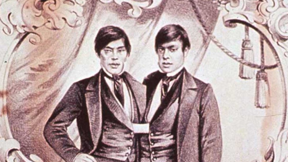 Chang and Eng lithograph 1860