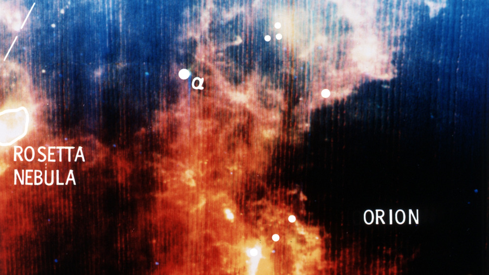 Infra-red view of constellation of Orion