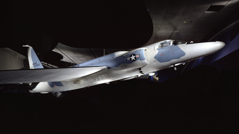 Lockheed U-2 model hanging on display