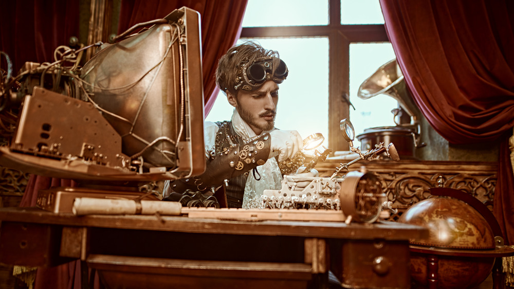 A steampunk inventor