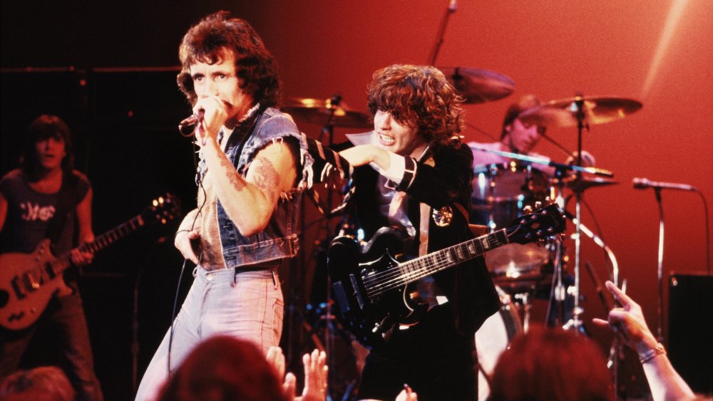Bon Scott and Angus Young