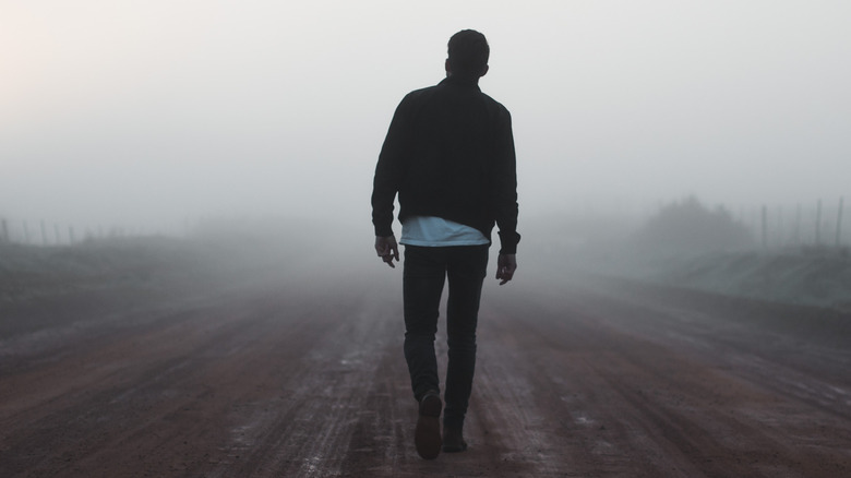 Man walking away