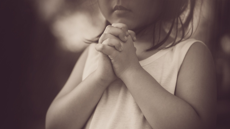 Firghtened little girl