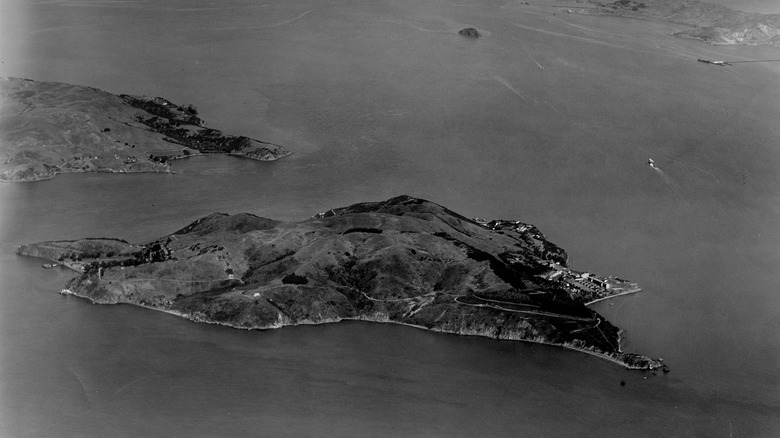 Angel Island, 1940s aerial photograph