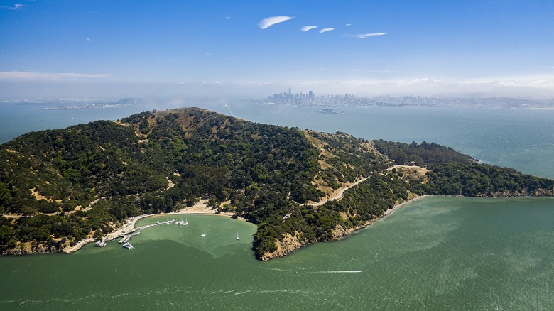 Aerial photograph of Angel Island