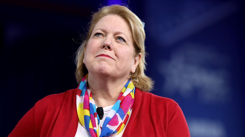 Ginni Thomas looking up