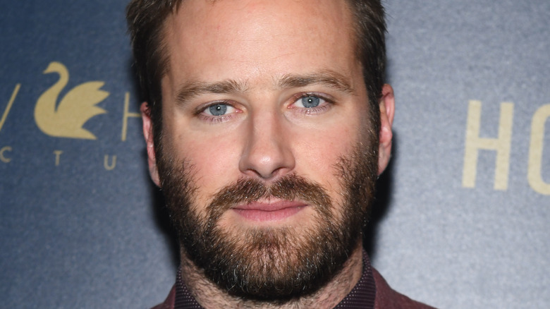 Armie Hammer staring
