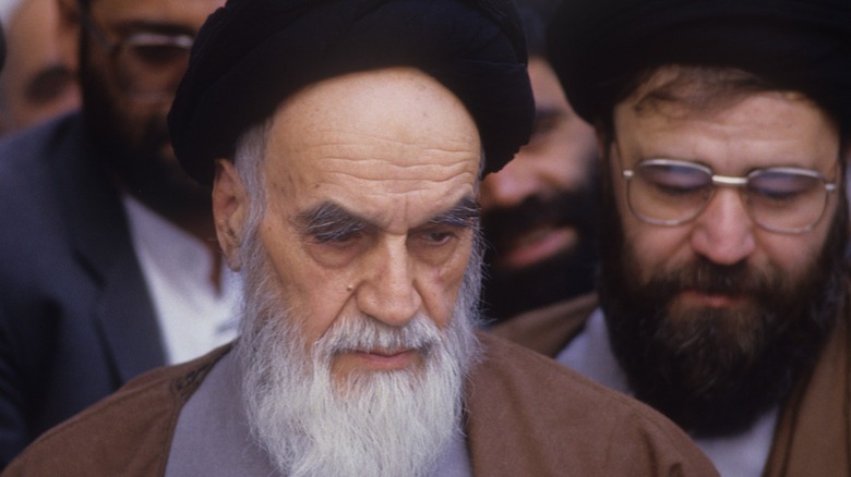 Khomeini looking down