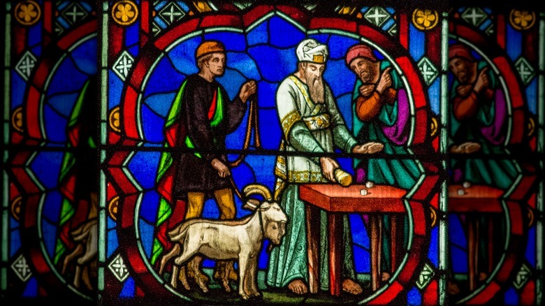 casting lots over goats lincoln cathedral