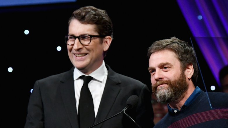 zach galifianakis scott aukerman smiling