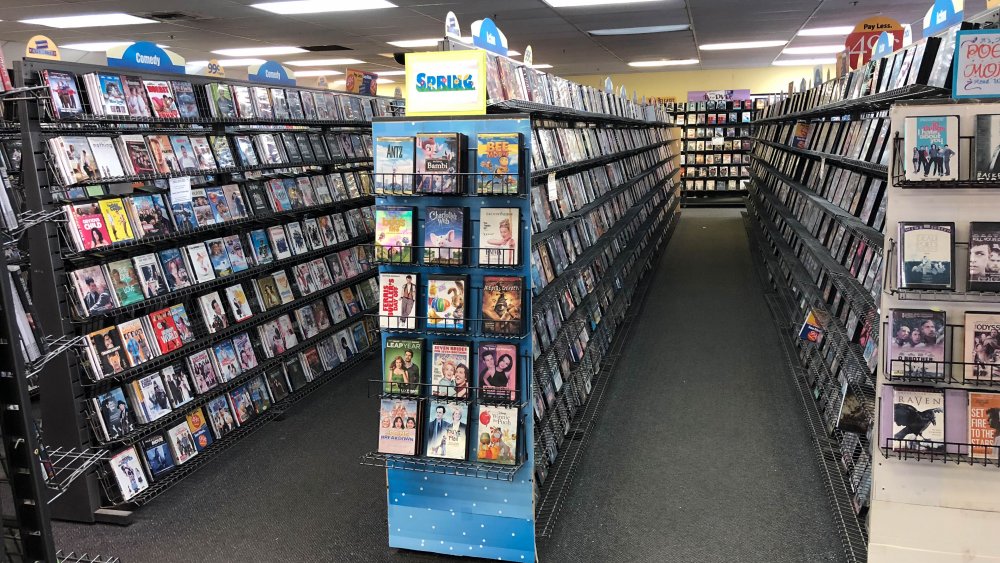 Anchorage Blockbuster video store aisles