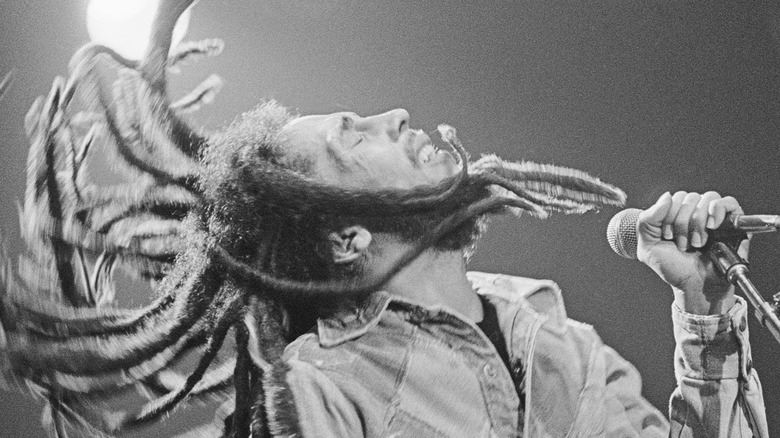 Bob Marley performing onstage