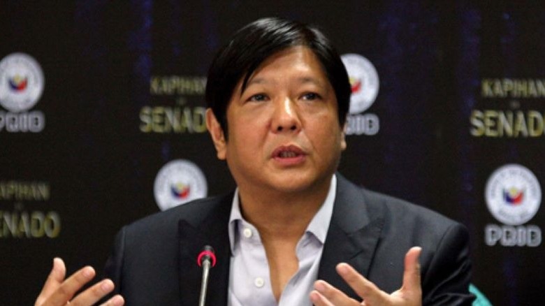 bongbong marcos at a press conference