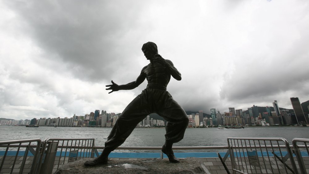 Bruce Lee statue in Hong Kong