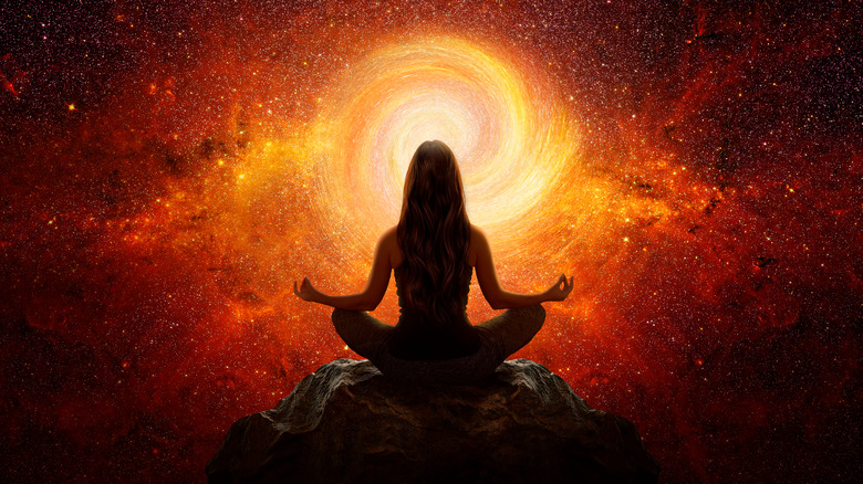 yoga pose in the universe