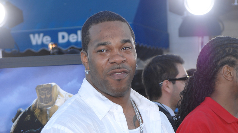 Busta Rhymes white shirt