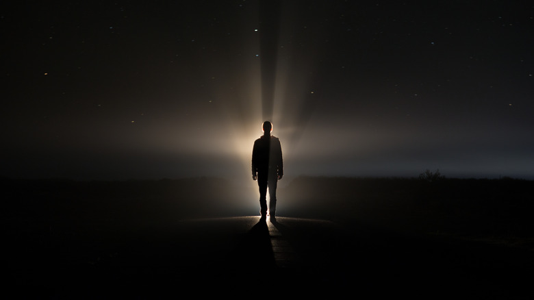 Mysterious figure in the dark