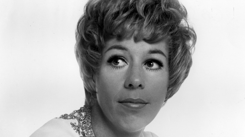 Carol Burnett looking up
