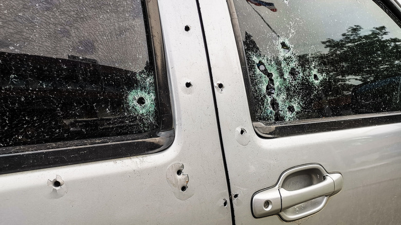 Gunshots in a car