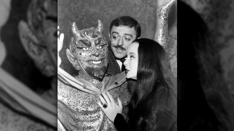 statue in addams family home 