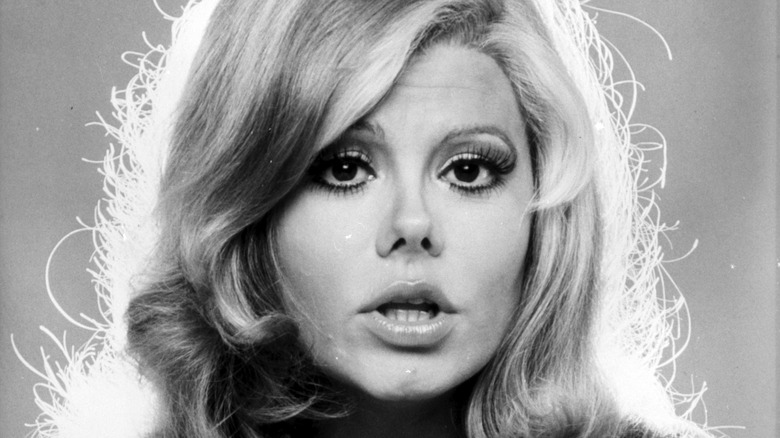black and white photo Charo 1970s portrait