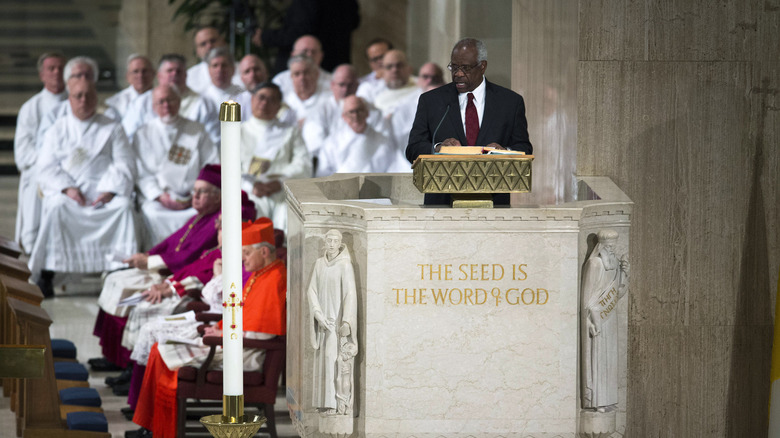 Thomas at Scalia's funeral