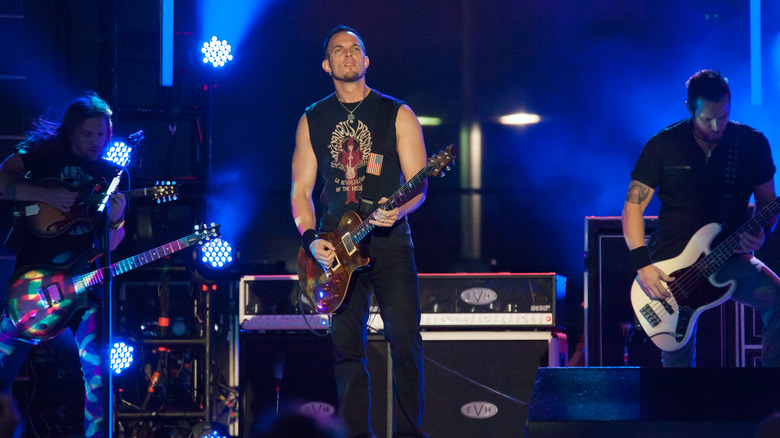 Creed performing on stage