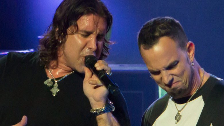 Scott Stapp and Mark Tremonti on stage