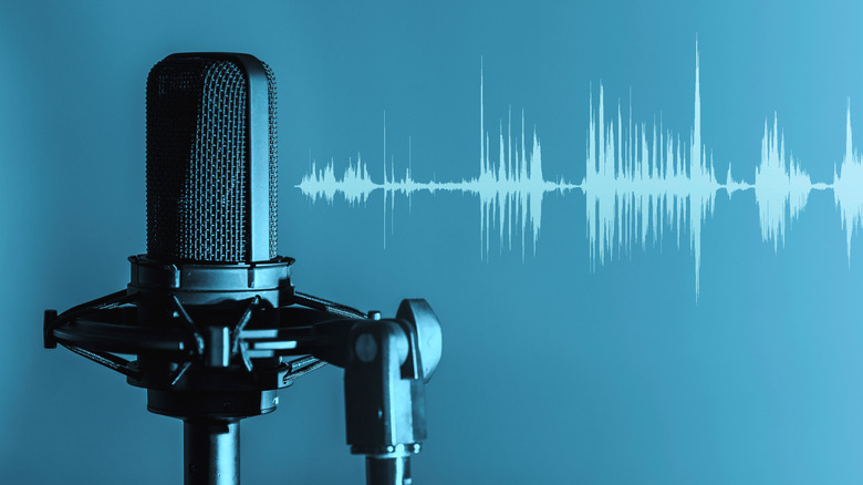 Microphone with waveforms