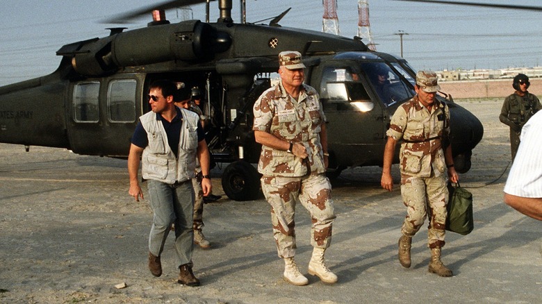 Delta Force operators carrying guns