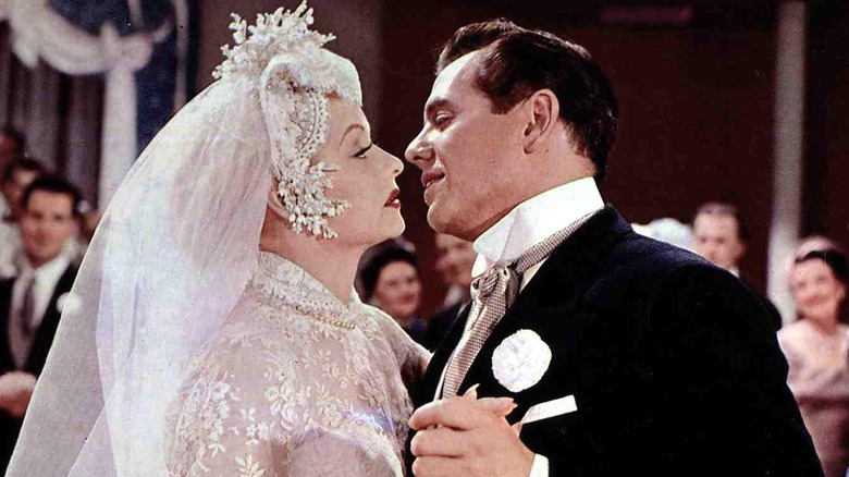 lucille ball and desi arnaz in wedding clothes