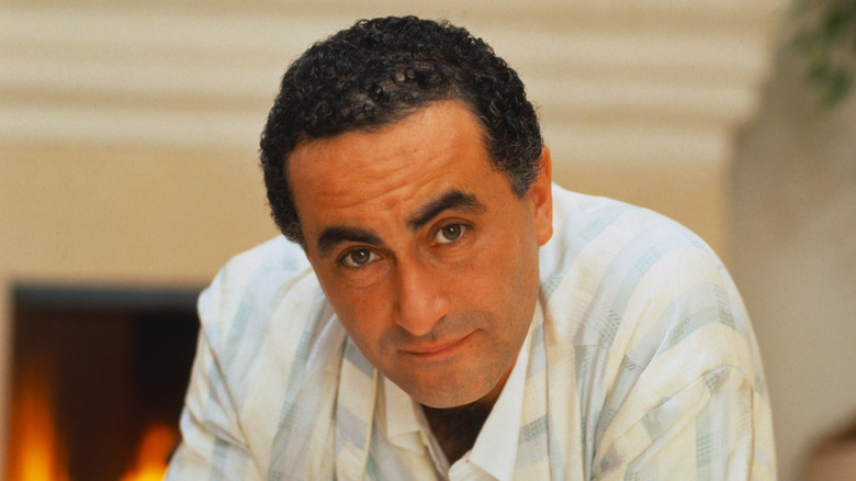 Dodi Fayed wearing striped robe