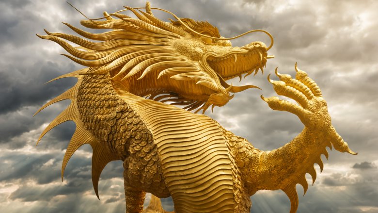 chinese dragon golden
