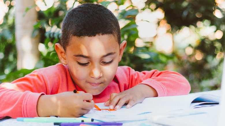 boy drawing