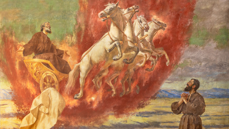 elijah being taken to heaven