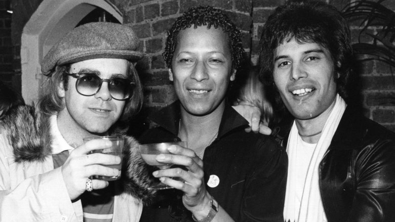 Elton John, Peter Straker and Freddie Mercury