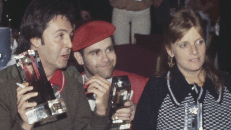 elton john with paul and linda mccartney